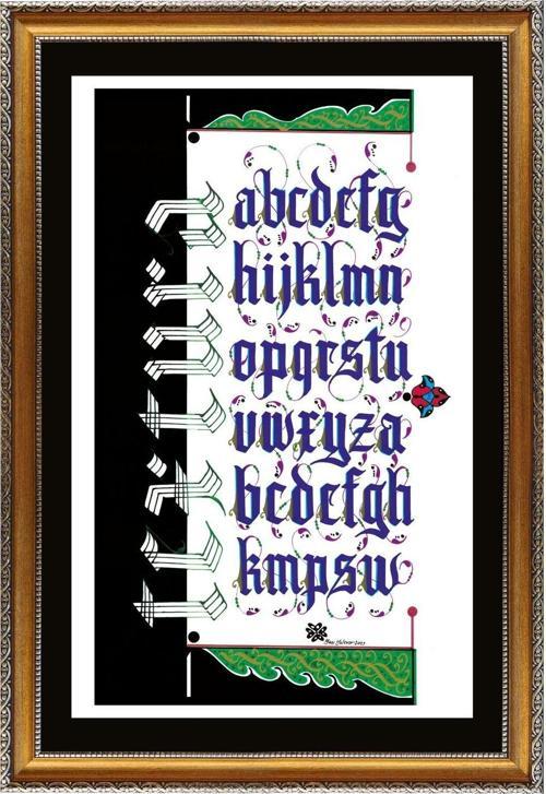 Textura Alfabe Tablosu