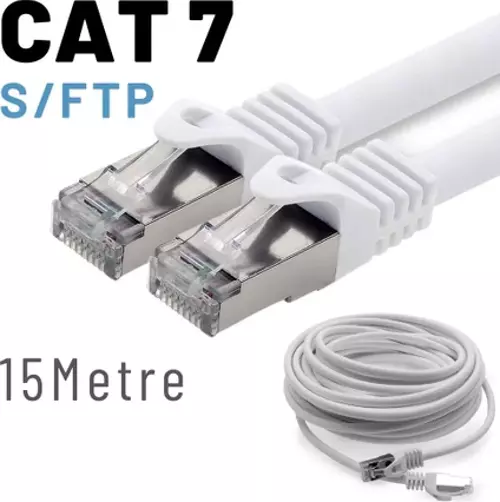 15 Metre CAT7 Kablo S/FTP LSZH Ethernet Network Lan Ağ Kablosu