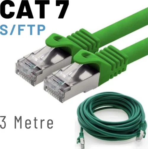 3 Metre CAT7 Kablo S/FTP LSZH Ethernet Network Lan Ağ Kablosu