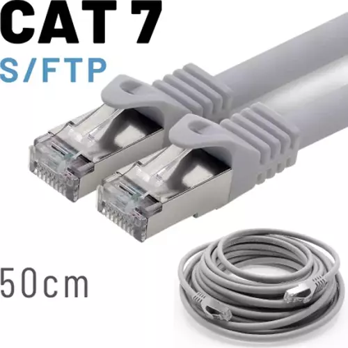 50 Cm CAT7 Kablo S/FTP LSZH Ethernet Network Lan Ağ Kablosu