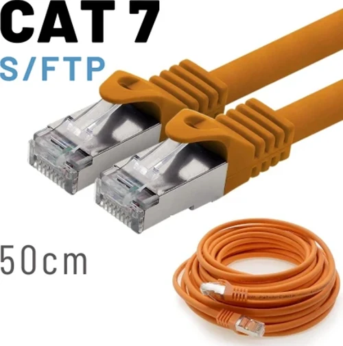 50 Cm CAT7 Kablo S/FTP LSZH Ethernet Network Lan Ağ Kablosu