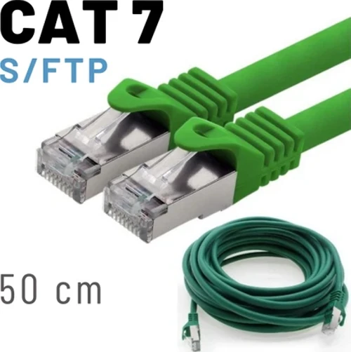 50 Cm CAT7 Kablo S/FTP LSZH Ethernet Network Lan Ağ Kablosu