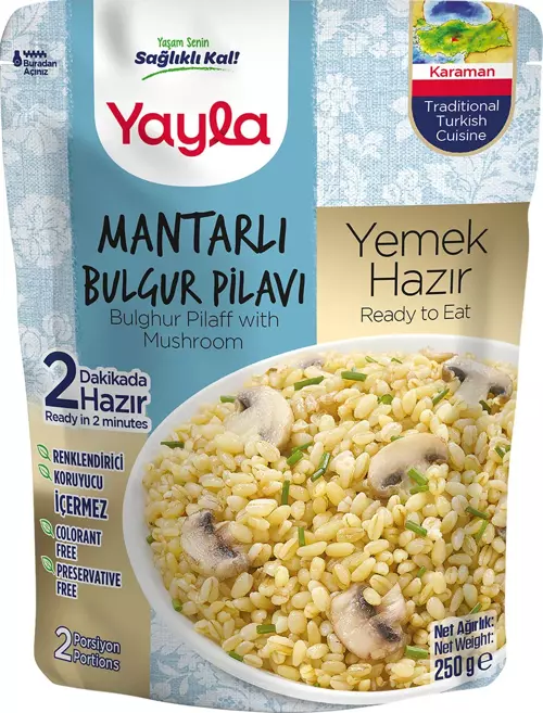 Yemek Hazır Mantarlı Bulgur Pilavı 250 gr