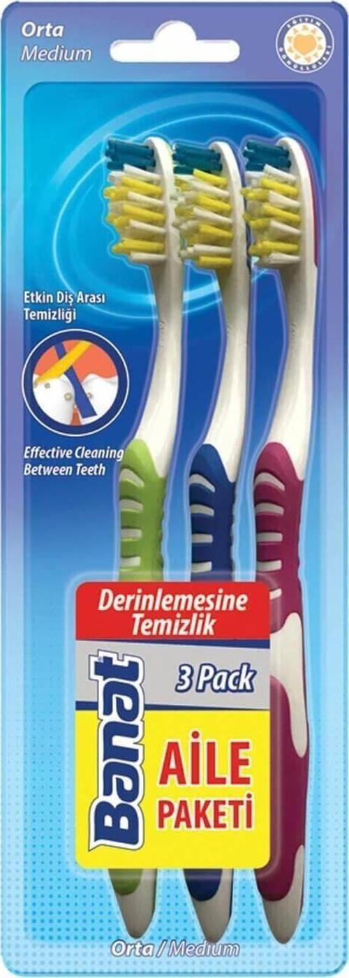 3'Lü Diş Fırçası Seti - Aile Paketi