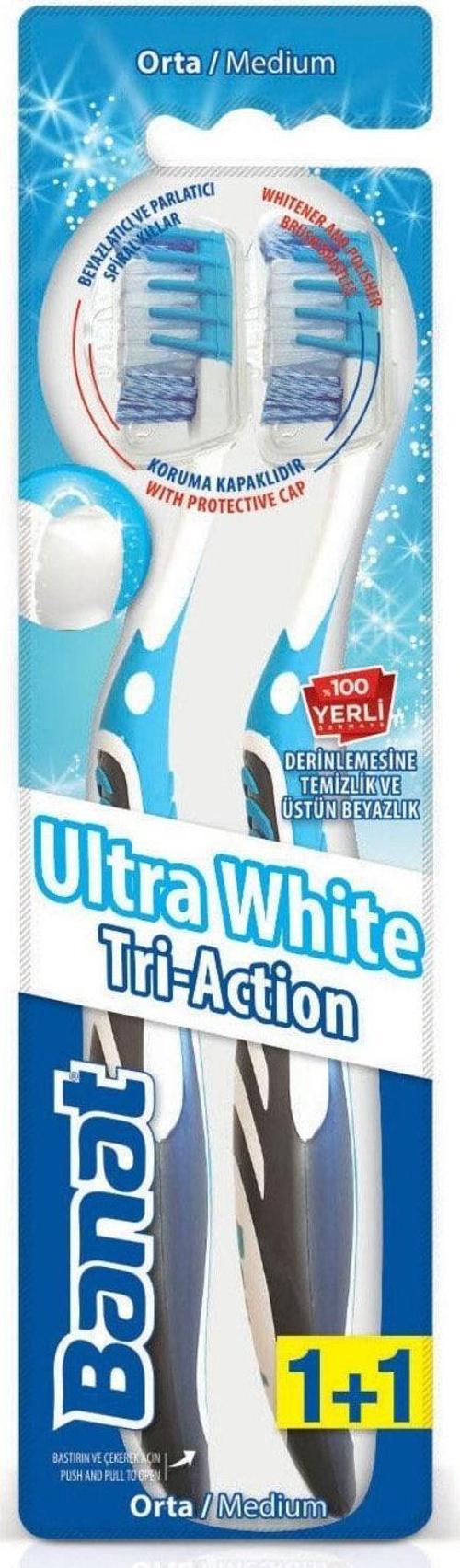Tri Action Ultra White Beyazlatıcı Diş Fırçası 2’Li Set