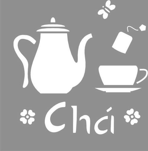 Cha Stencil Boyama şablonu 30x30 cm, Duvar Stencil, Fayans Stencil, Mobilya Stencil