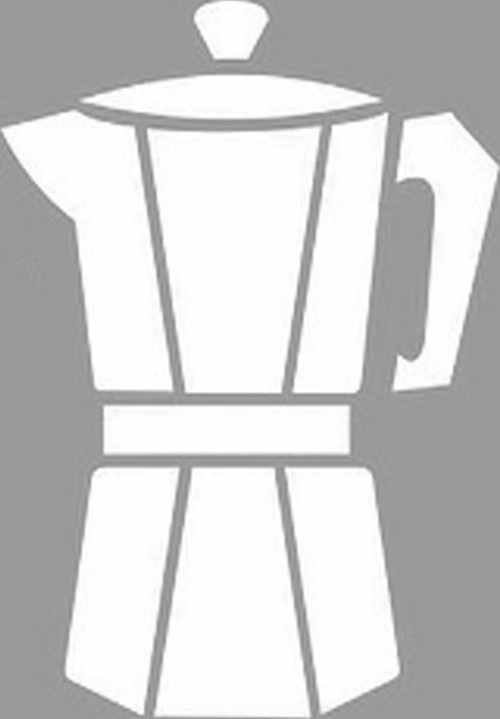 Moka Pot Stencil Boyama şablonu 30x30 cm, Duvar Stencil, Fayans Stencil, Mobilya Stencil