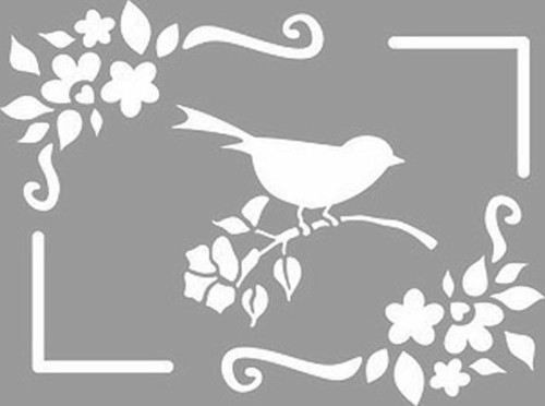 Serçe Posteri Stencil Boyama şablonu 30x30 cm, Duvar Stencil, Fayans Stencil, Mobilya Stencil