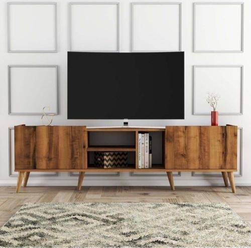1340 Lotus (Ahşap Ayaklı) Tv Ünitesi Hat Rengi