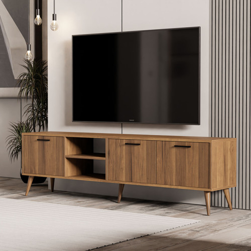 1583 Exxen 180 Cm (AHŞAP AYAKLI) Tv Ünitesi Ürgüp Rengi