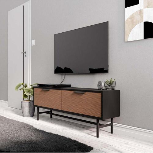 4010 BLANCO 138 CM (METAL AYAKLI) TV ÜNİTESİ SİYAH KAPLAN