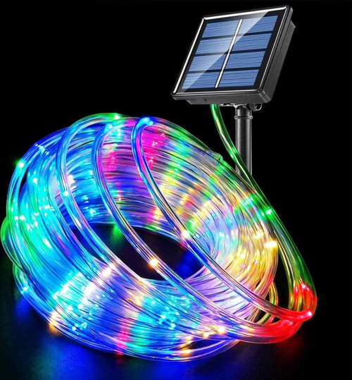 10m 100 Led Solar Led Işık RGB