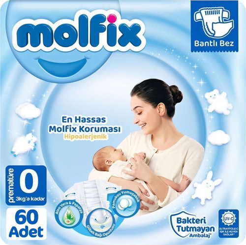 Prematüre Bebek Bezi 30x2 60 Adet