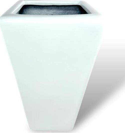 Fiber Saksı Beyaz Küre Yuvarlak Top Vazo Dekoratif Saksı Fiberglas 25*25 cm