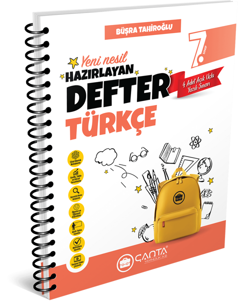 Çanta Yayınları 7. Sınıf Türkçe Hazırlayan Defter 2024 - 2025