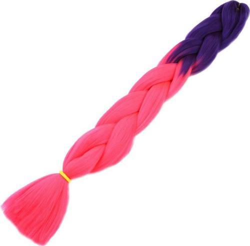  Afrika Örgülük Sentetik Ombreli Saç 100 Gr. - Mor / Neon Pembe