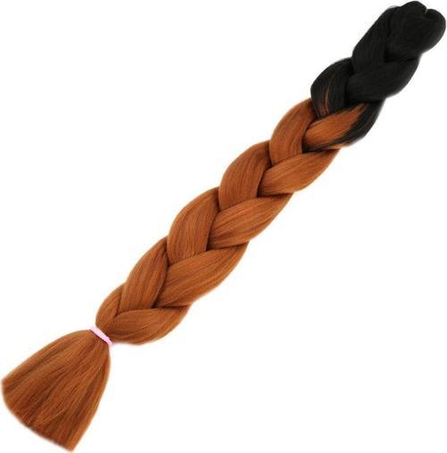  Afrika Örgülük Sentetik Ombreli Saç 100 Gr. - Siyah / Bakır