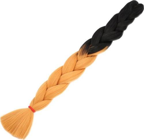  Afrika Örgülük Sentetik Ombreli Saç 100 Gr. - Siyah / Hardal Sarı
