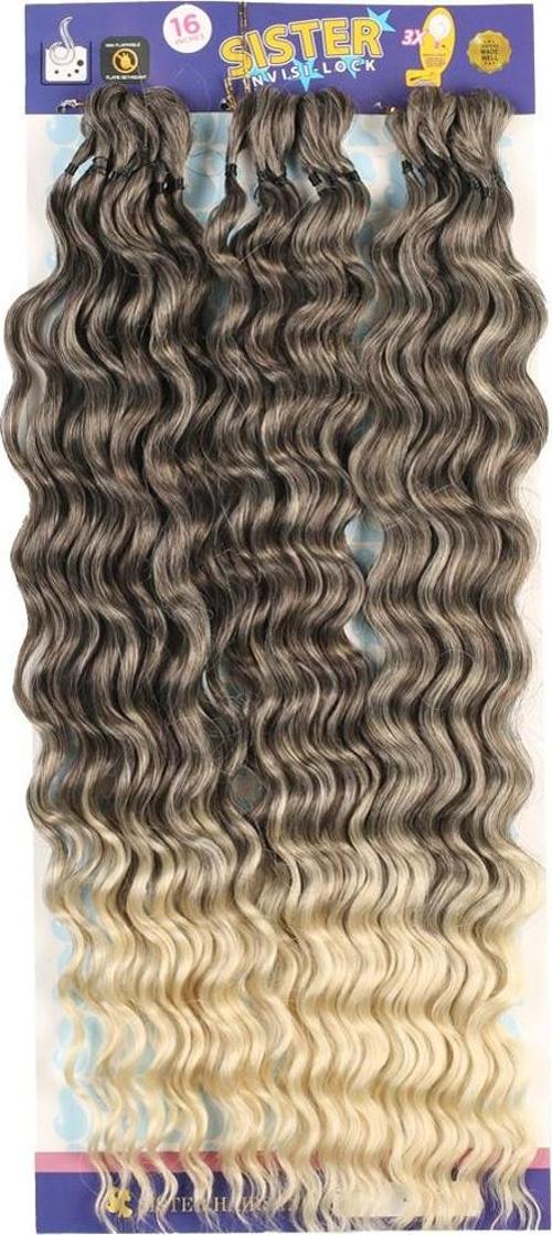  Sister Afro Dalgası Saç - Kahve / Platin Ombreli 4-613