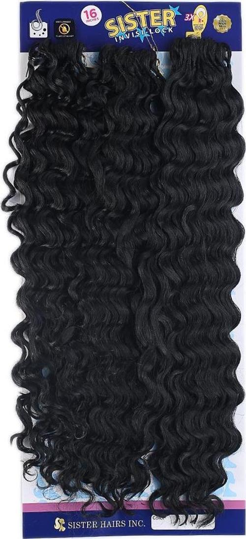 Sister Afro Dalgası Saç-Siyah 1