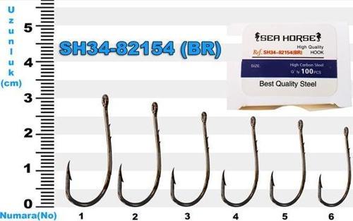 SH34-82154 Sea Horse No: 5/0 Bronz İğne (100'lü)