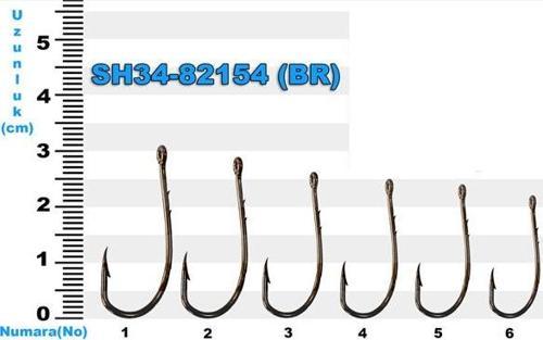 SH34-82154 Sea Horse No: 5/0 Bronz İğne (10'lu)