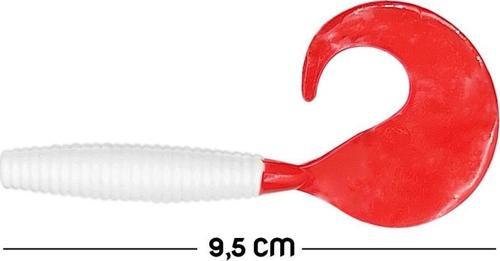 Yumy 9.5 cm Kırmızı-Beyaz Silikon Kurt 10'lu (460-O-18095)