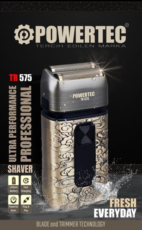 TR-575 Profesyonel Günlük Sakal Tıraş Makinesi (Çift Elek Başlıklı ve Yedek Başlık Hediyeli)