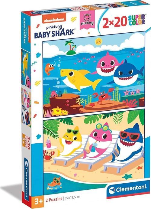 2x20 Parça Puzzle  Baby Shark 24777