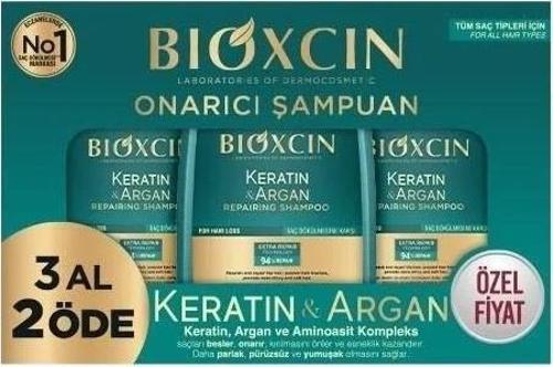 Keratin ve Argan Onarıcı Şampuan 300 ml - 3 Al 2 Öde