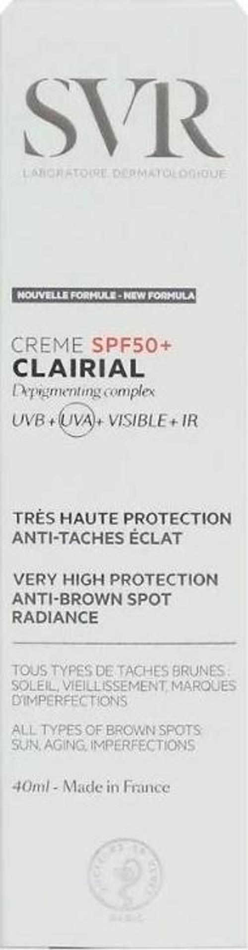 Clairal Creme SPF50+ Leke Karşıtı Güneş Koruyucu Krem 40ml