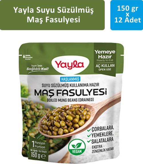 Suyu Süzülmüş Haşlanmış Maş Fasulyesi 150 gr x 12 Adet