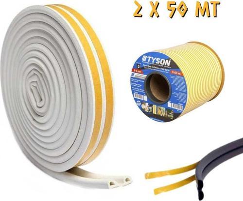 Tyson Kapı ve Pencere Fitil Bandı Beyaz - Çiftli - 50 Metre