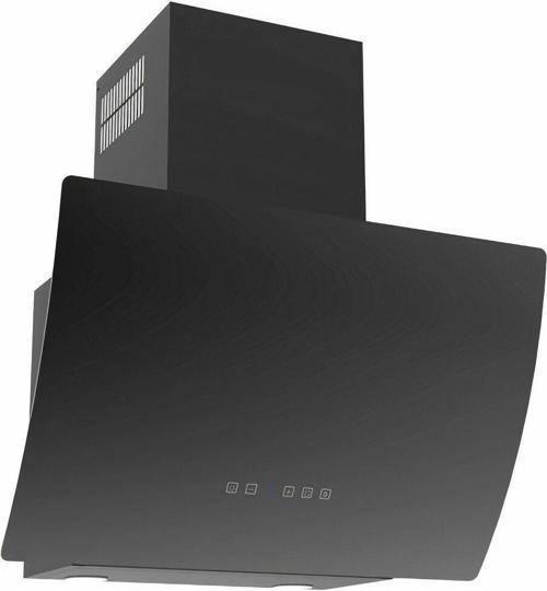 Dublo Duvar Tipi 60 cm Eğimli Siyah Cam Davlumbaz