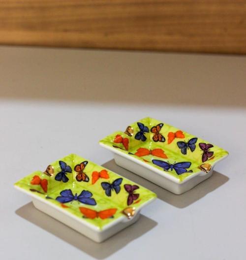 Lucky Art Bone Porselen 2'Li Küllük 6x8cm 1863