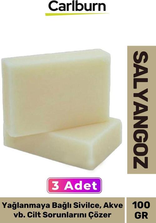Doğal Güzel Kokulu El Yüz Saç Vücut Cilt Onaran Kolajen Etkili Salyangoz Bitkisel Sabun 3 Adet
