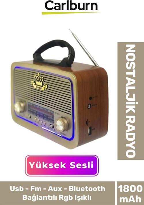Güneş Enerjili Yüksek Sesli Retro Nostalji Bluetooth Usb Sd Kart Radyo Mp3 Player Müzik Kutusu