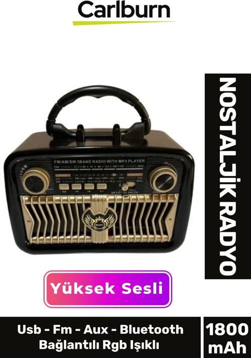 Kaliteli Yüksek Sesli Retro Nostalji Bluetooth Bağlantılı Usb Sd Kart Radyo Mp3 Player Müzik Kutusu