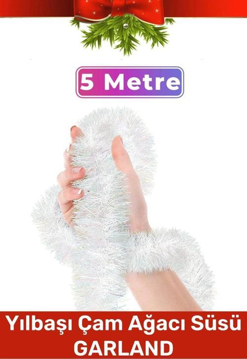 Özel Üretim Doğal Görünümlü Dekoratif Yeni Yıl Noel Yılbaşı Çam Ağacı Süsü Garland Büyük Boy 5 Metre