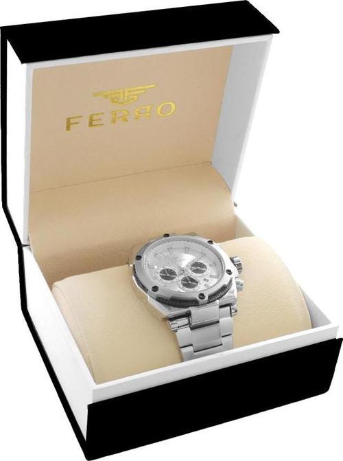 Ferro Silver Renk Çelik Kordunlu Erkek Kol Saati TH-FM31397AWT-J1