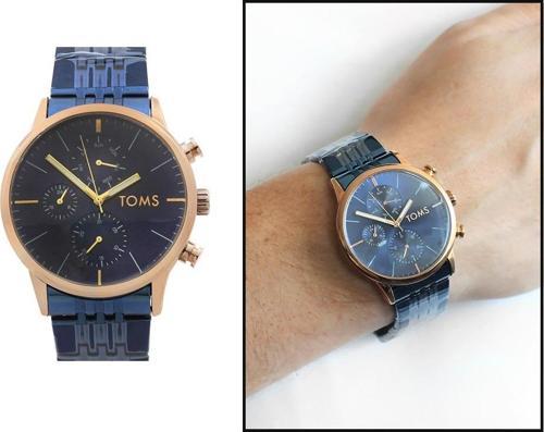 Toms Lacivert Renk Çelik Kordonlu Erkek Kol Saati TH-TM1911A-1018-T