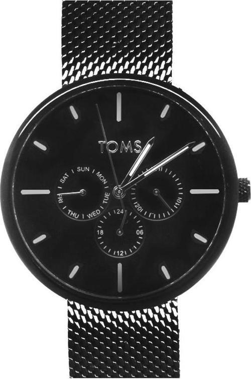 Toms Siyah Renk Hasır Kordonlu Erkek Kol Saati TH-TM1844C-1065-A3