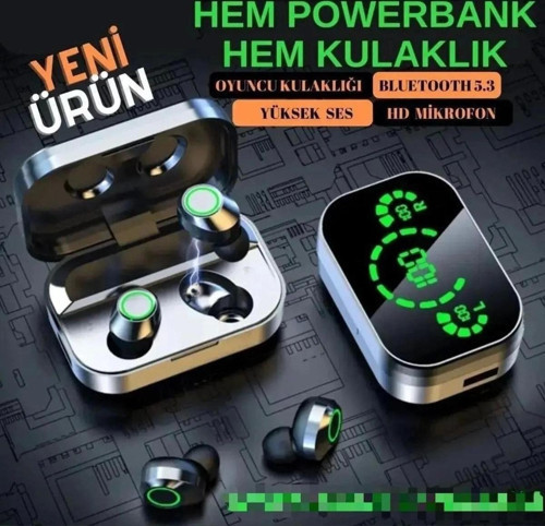POCO X5 PRO Uyumlu Powerbank özellikli Bluetoothkulaklık YD3