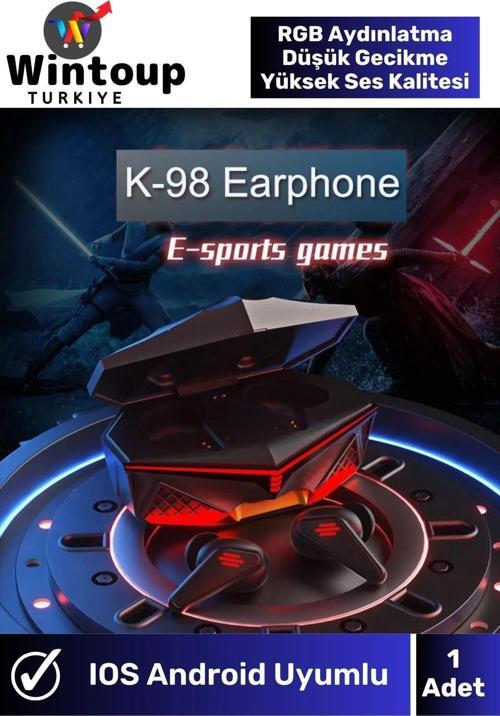 Rgb Led Işıklı Metal Kasa Kablosuz Kulakiçi Bluetooth 5.0 Gaming Kulaklık
