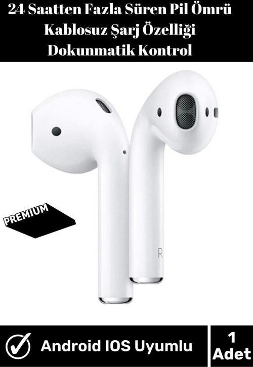 İphone6/7/8/X/11 Uyumlu 2.nesil A Kalite Beyaz Bluetooth Kablosuz Kulaklık