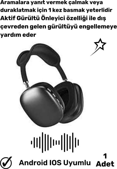 Iphone13/14/15 Uyumlu 5.2 Bluetooth Dokunmatik P9 Kablosuz Kulaklık
