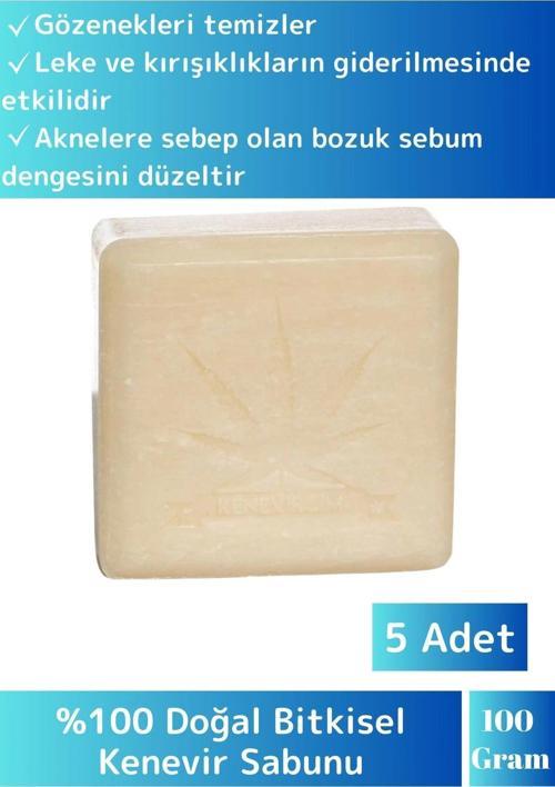 Özel Üretim %100 Doğal Kırışıklık Karşıtı Tüm Vücut İçin Uygun Kenevir Sabunu 5 Adet