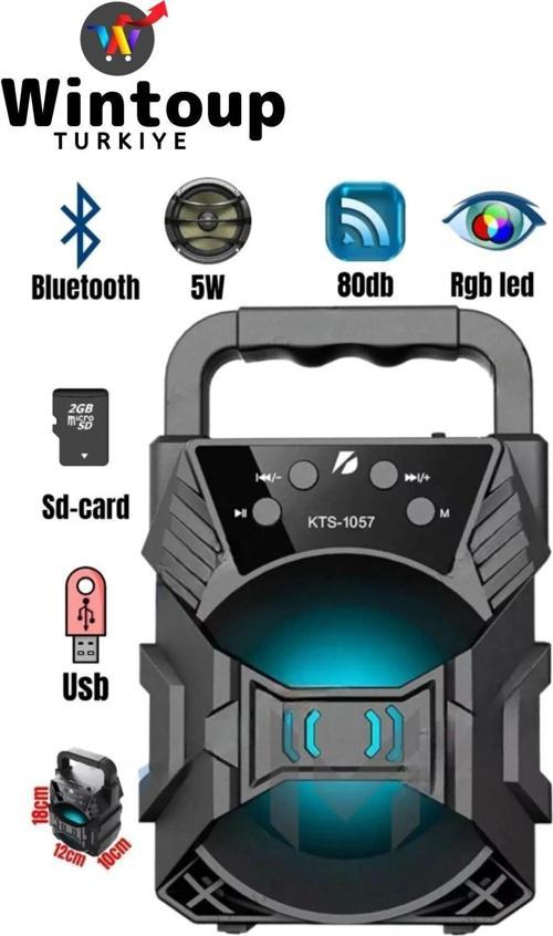 Bluetooth Hoparlör Parti Hoparlörü Işıklı Ses Bombası Radyo Usb Sd Girişli