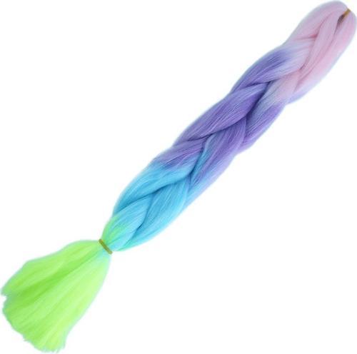  Afrika Örgülük Ombreli Sentetik Saç 100 Gr. - Şeker Pembe / Mor / Açık Mavi / Neon Sarı