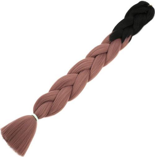  Afrika Örgülük Sentetik Ombreli Saç 100 Gr. - Siyah / Gülkurusu